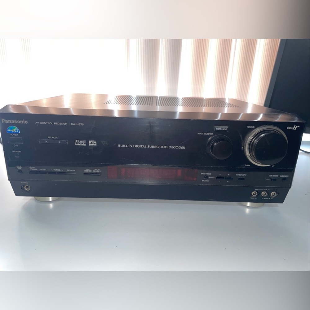 Panasonic SA-HE75 Receiver HiFi Stereo Vintage Home 5.1 Channel AVR Untested